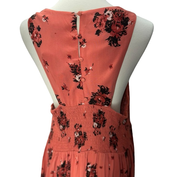 Torrid Rust Floral Print Smocked Challis Midi Dress - Picture 8 of 11